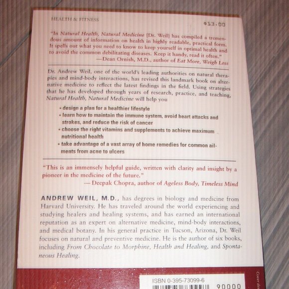 Natural Health, Natural Medicine Andrew Weil. M.D. $5.00 AS AN ADD ON - Picture 2 of 2